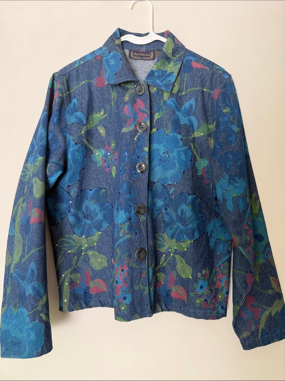 RARE! Vintage New Direction Denim shirt Jacket size L